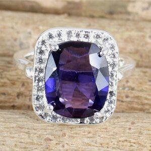 RARE CERTIFIED 13.08CT NATURAL Taaffeite COLOR CHANGING S925 Silver Ring